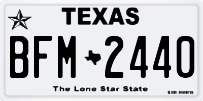 TX license plate BFM2440