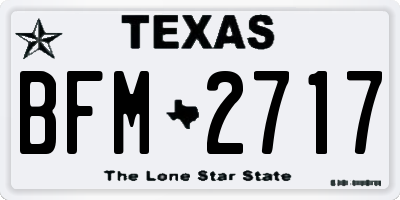 TX license plate BFM2717