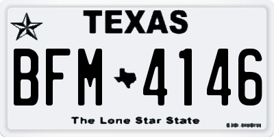 TX license plate BFM4146