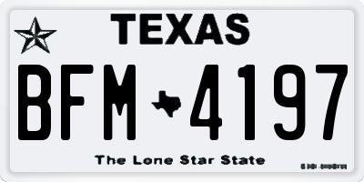 TX license plate BFM4197