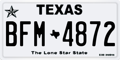 TX license plate BFM4872