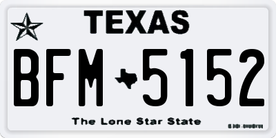 TX license plate BFM5152
