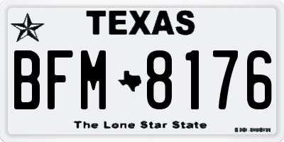 TX license plate BFM8176