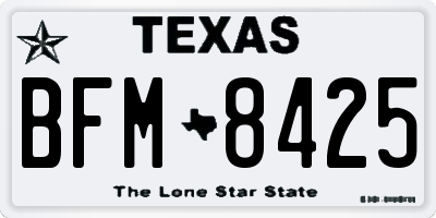 TX license plate BFM8425