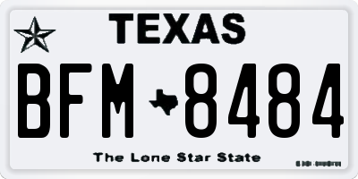 TX license plate BFM8484