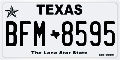 TX license plate BFM8595