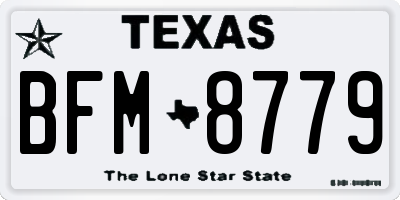 TX license plate BFM8779