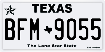 TX license plate BFM9055