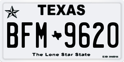 TX license plate BFM9620