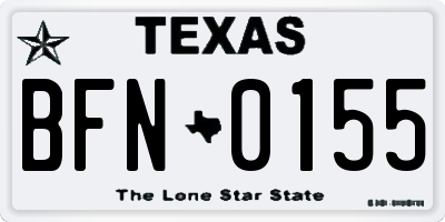 TX license plate BFN0155