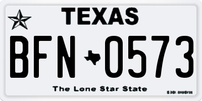 TX license plate BFN0573