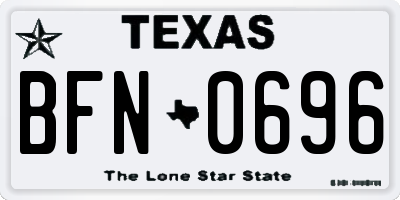 TX license plate BFN0696