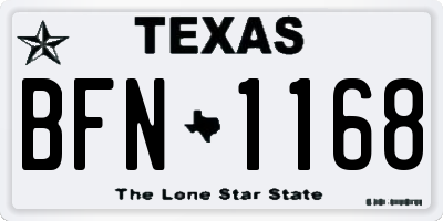 TX license plate BFN1168
