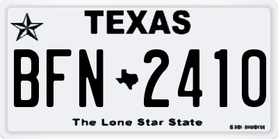 TX license plate BFN2410