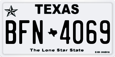 TX license plate BFN4069