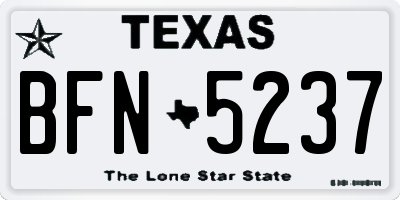 TX license plate BFN5237