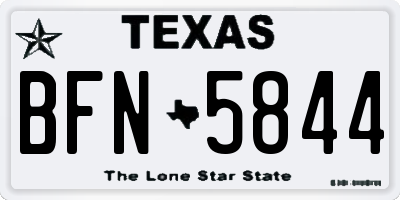 TX license plate BFN5844