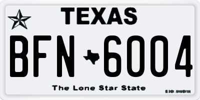 TX license plate BFN6004
