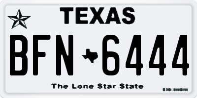 TX license plate BFN6444