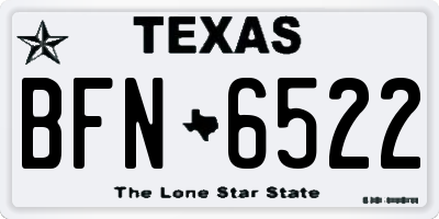 TX license plate BFN6522