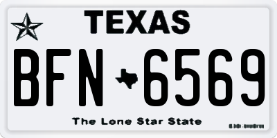 TX license plate BFN6569
