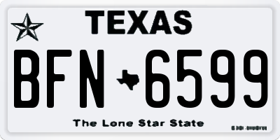 TX license plate BFN6599