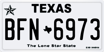 TX license plate BFN6973