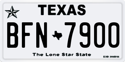 TX license plate BFN7900