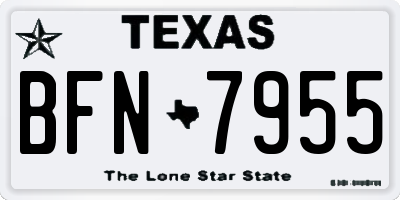TX license plate BFN7955
