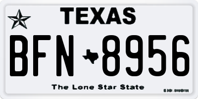 TX license plate BFN8956