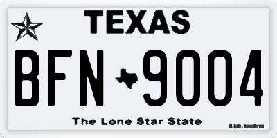 TX license plate BFN9004