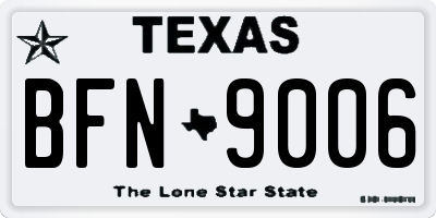 TX license plate BFN9006