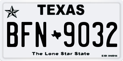 TX license plate BFN9032