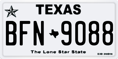 TX license plate BFN9088
