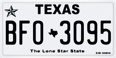 TX license plate BFO3095