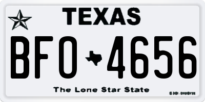 TX license plate BFO4656