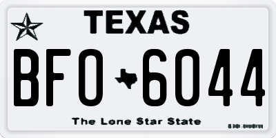 TX license plate BFO6044