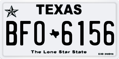 TX license plate BFO6156