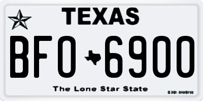TX license plate BFO6900