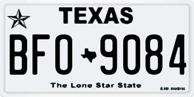 TX license plate BFO9084