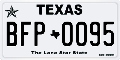 TX license plate BFP0095