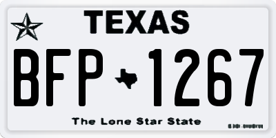 TX license plate BFP1267