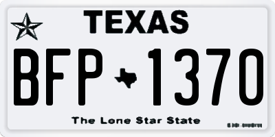 TX license plate BFP1370