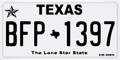TX license plate BFP1397