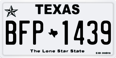 TX license plate BFP1439