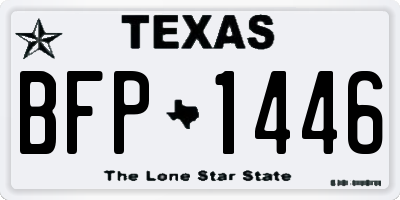 TX license plate BFP1446
