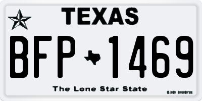 TX license plate BFP1469