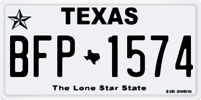 TX license plate BFP1574