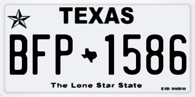 TX license plate BFP1586