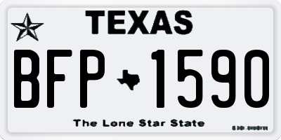 TX license plate BFP1590